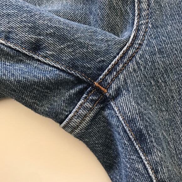 Madewell The Perfect Vintage Crop Jean in Ainsworth Wash Raw Hem Plus Size 36P - Picture 6 of 14